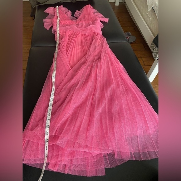 Maria Lucia Hohan Dress Iselin Tulle Maxi Birthday Fun Wedding Pink 4 GUC - Picture 8 of 9